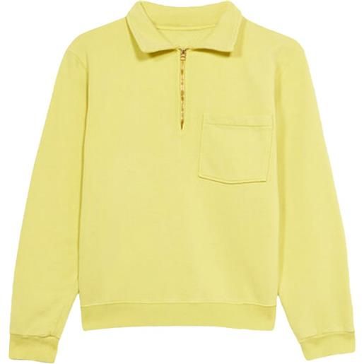 Fortela felpa con mezza zip - giallo