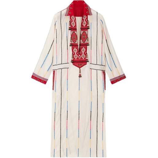 Fortela abito midi adish con perline - toni neutri