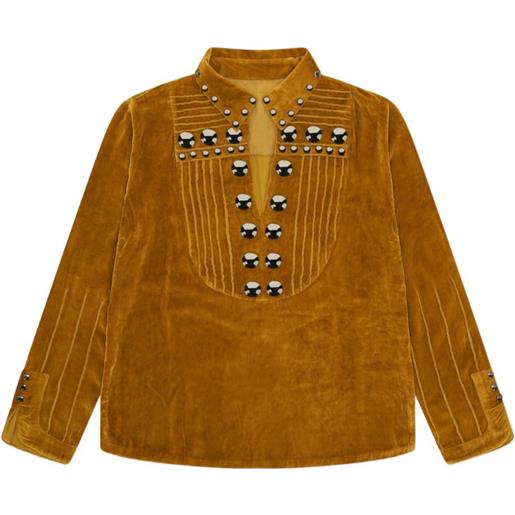 Fortela camicia brenda con borchie - marrone