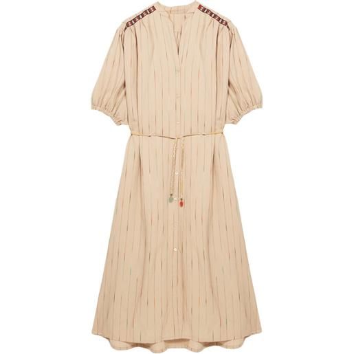 Fortela abito midi vera a righe - toni neutri