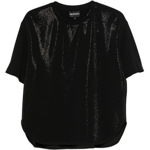 Emporio Armani t-shirt con punta tonda - nero