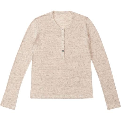 Fortela t-shirt coralie a maniche lunghe - toni neutri
