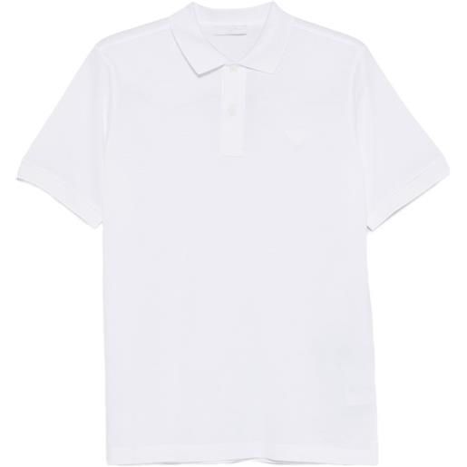 Prada polo con logo - bianco