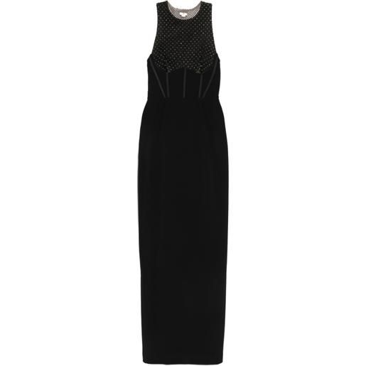 Elisabetta Franchi abito lungo con decorazione - nero