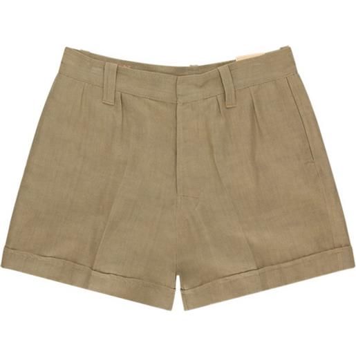Fortela shorts bedford con pieghe - toni neutri