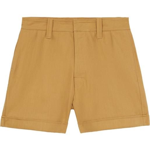 Fortela shorts in twill di cotone - marrone