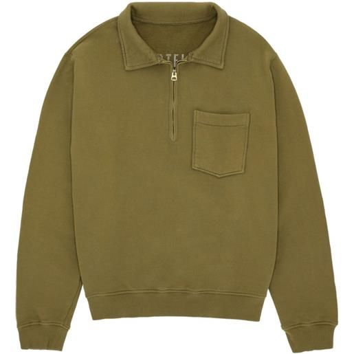 Fortela felpa yale con zip - verde
