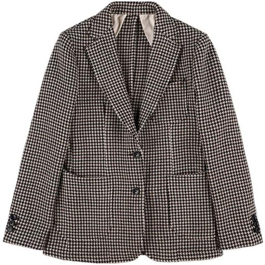 Fortela blazer monopetto in pied-de-poule - nero