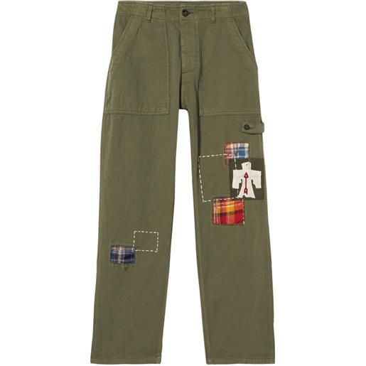 Pantaloni da donna a zampa d'elefante con gamba a zampa, patchwork con motivo tie-dye, hippie boho, colorati, pantaloni estivi, moda psichedelica per festival rave - Italia