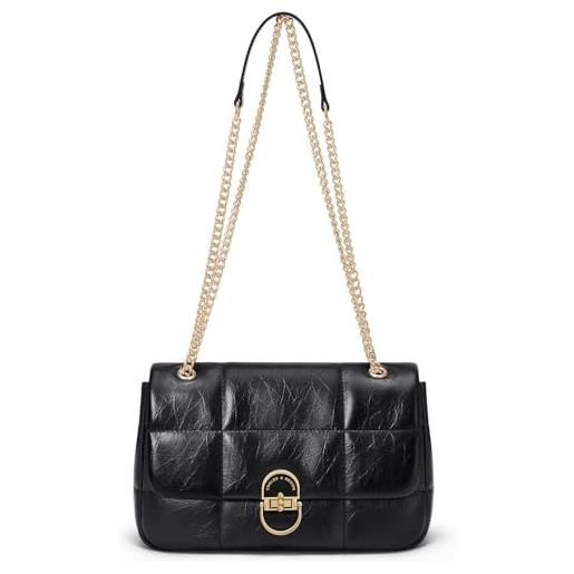 Borsa Elegante Da Donna In Nero Con Catena Regolabile E Portafoglio Abbina-to – Sea Tear – Per Feste E Uso Quotidiano