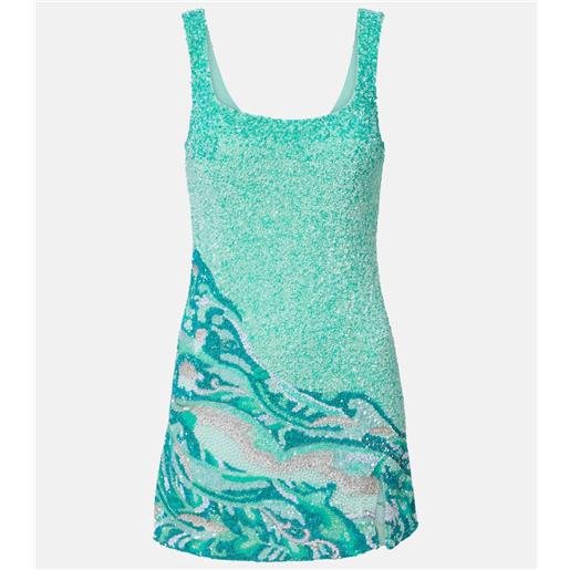 La Fuori lã fuori abito corto con ricamo sea