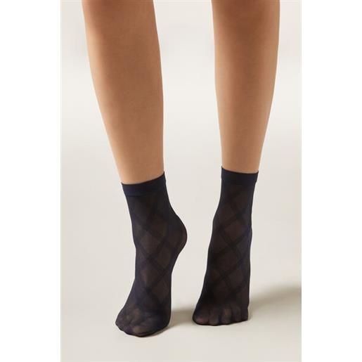 Calzedonia calzini a rombi blu
