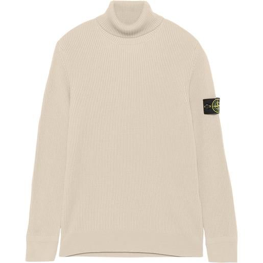 Stone Island felpa con applicazione compass - toni neutri
