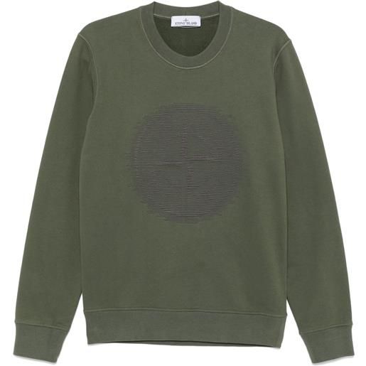 Stone Island felpa in cotone biologico - verde