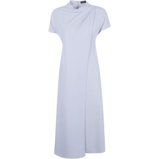 Emporio Armani abito drappeggiato - bianco