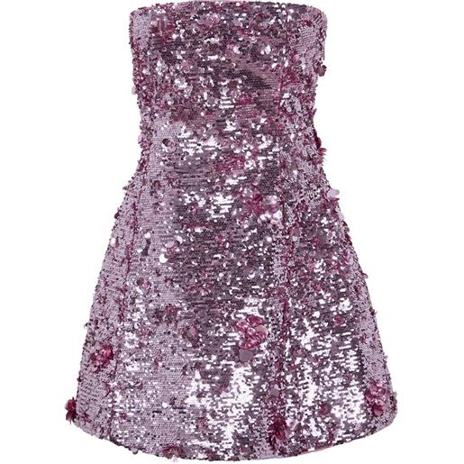Simkhai abito corto arta con paillettes - rosa
