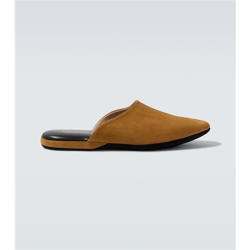 Charvet slippers in suede con pelle