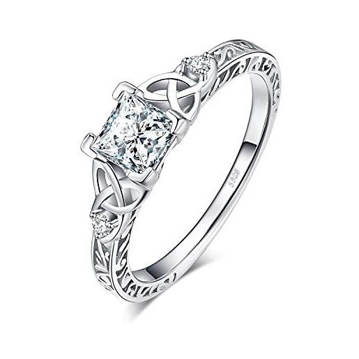 HEEYA Anello Regolabile In Argento Sterling 925 Con Zirconia Cubica - Fede Nuziale E Anello Di Fidanzamento Per Donne E Ragazze, Idea Regalo Con Scatola - 3
