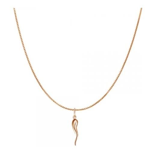 jewellerybox Collana in argento sterling placcato oro rosa con citrino e pietra portafortuna CZ da 14 a 32 pollici, Moyen, Argento sterling