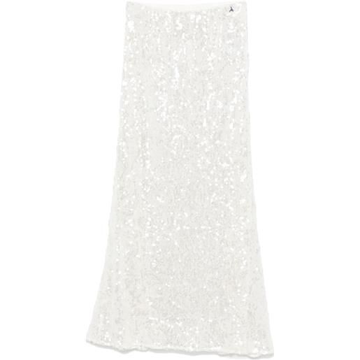 Patrizia Pepe gonna con paillettes - bianco