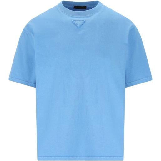 Prada t-shirt con applicazione - blu