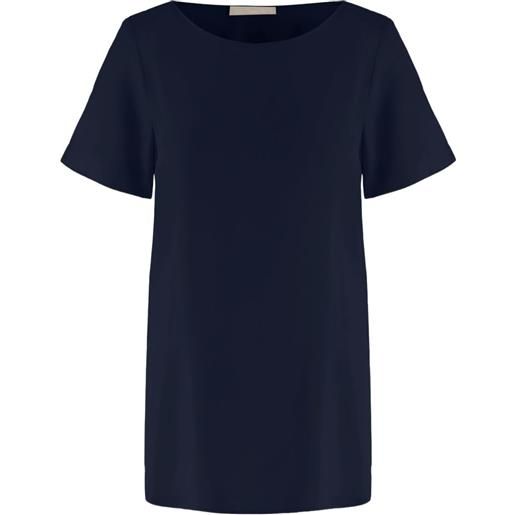 Allude t-shirt con orlo curvo - blu