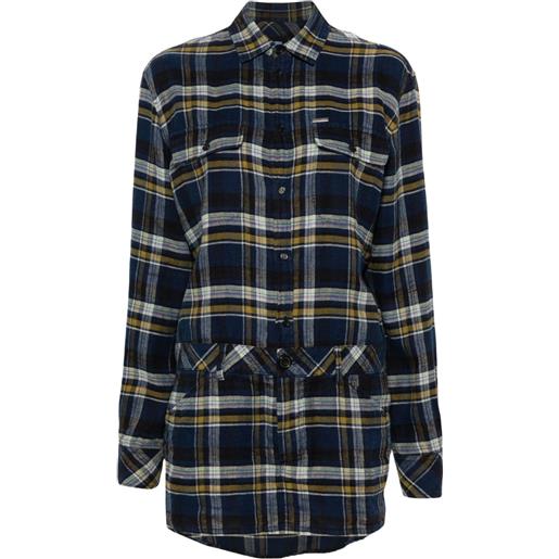 DSQUARED2 abito corto a quadri - blu