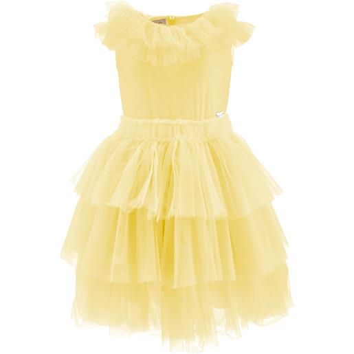 Monnalisa abito con ruches - giallo