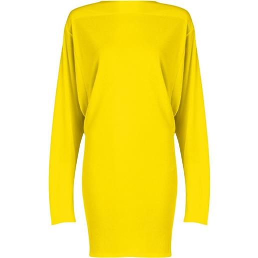 Jacquemus abito corto a maniche lunghe - giallo