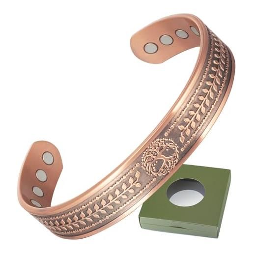 Bracciale magnetico in rame per riequilibrio del biomagnetismo interno