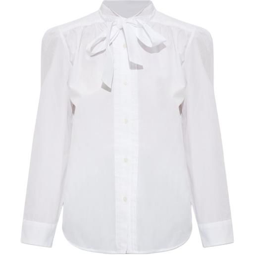 R13 camicia con nodo - bianco
