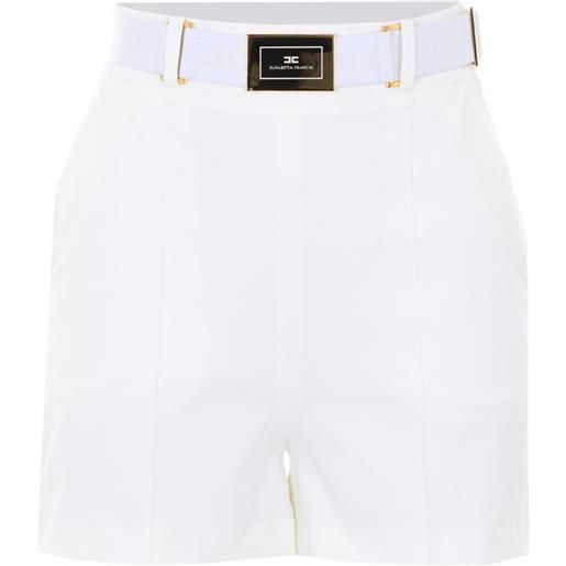 Elisabetta Franchi shorts con cintura - bianco
