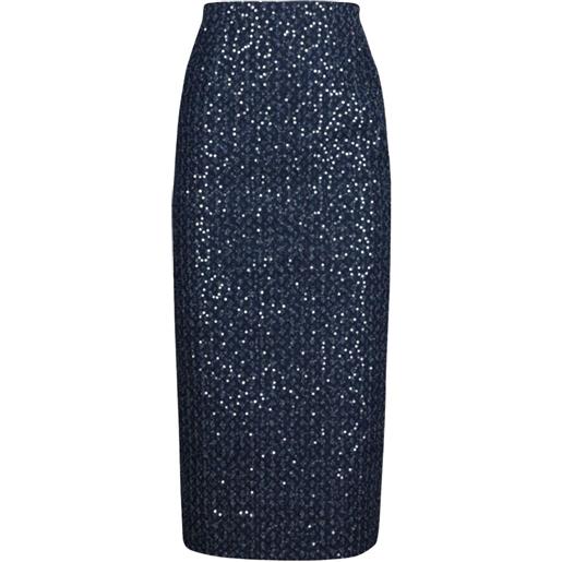 Michael Kors Collection gonna midi con decorazione - blu