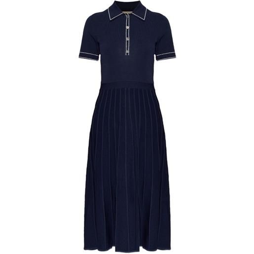 Michael Michael Kors abito midi con dettaglio cuciture - blu