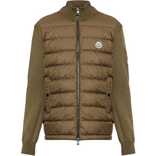 Moncler cardigan con zip - verde