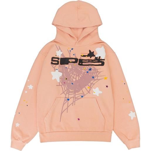SP5DER felpa con cappuccio bellini - arancione