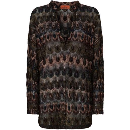 Missoni blusa con scollo a v - nero