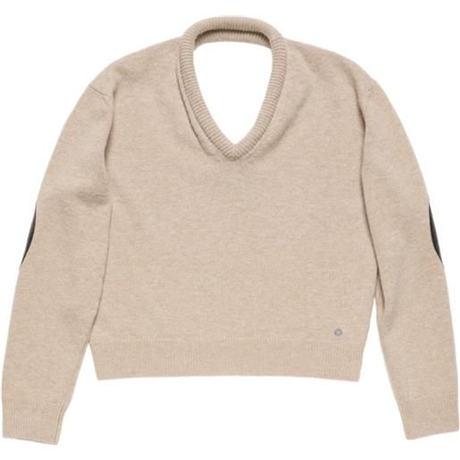 Acne Studios maglione con scollo a v - toni neutri