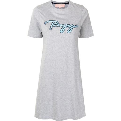 A BATHING APE® abito modello t-shirt con ricamo - grigio