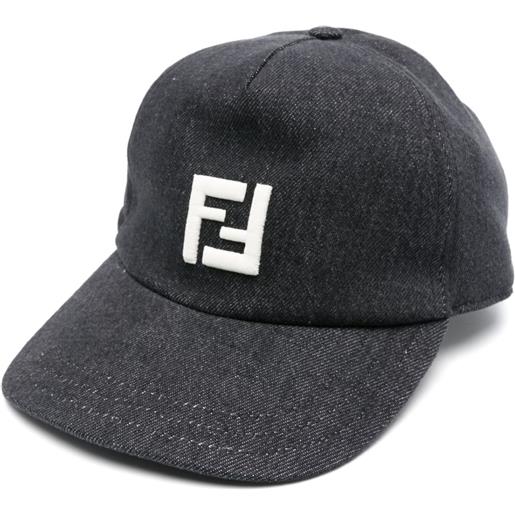 FENDI cappello da baseball con ricamo - nero
