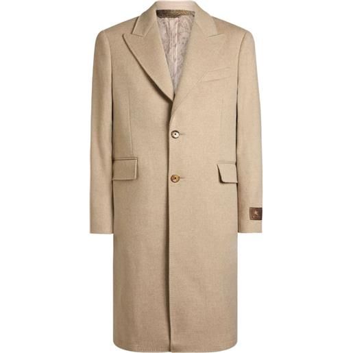 ETRO cappotto monopetto - toni neutri