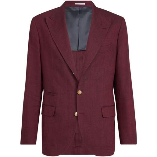 Brunello Cucinelli blazer con revers a lancia - rosso