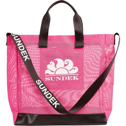 SUNDEK borsa da spiaggia in mesh con logo mare