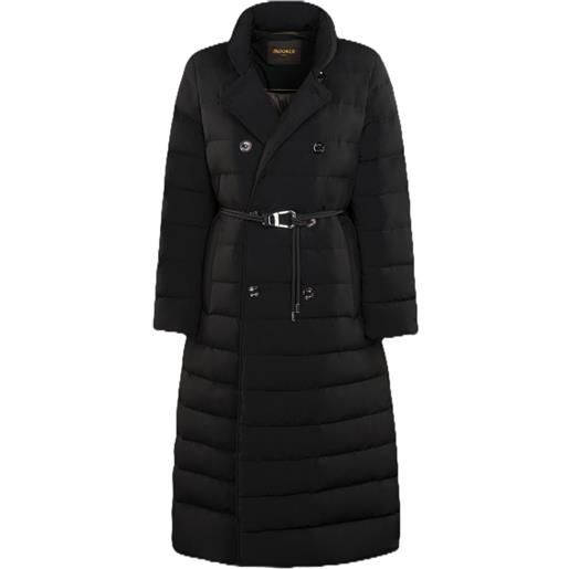 Moorer cappotto doppiopetto raely con cintura - nero