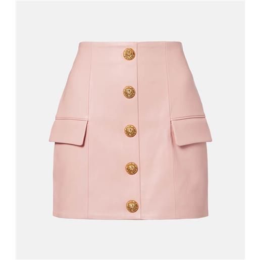 Balmain minigonna in pelle