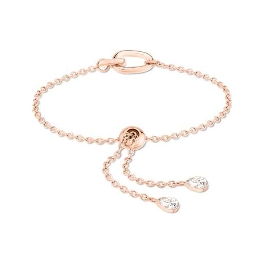 Echtzeit Bracciale Donna In Acciaio Inox Con Simbolo Infinito E Ciondolo A Goccia – Gioiello Femminile, Impermeabile, Regalo