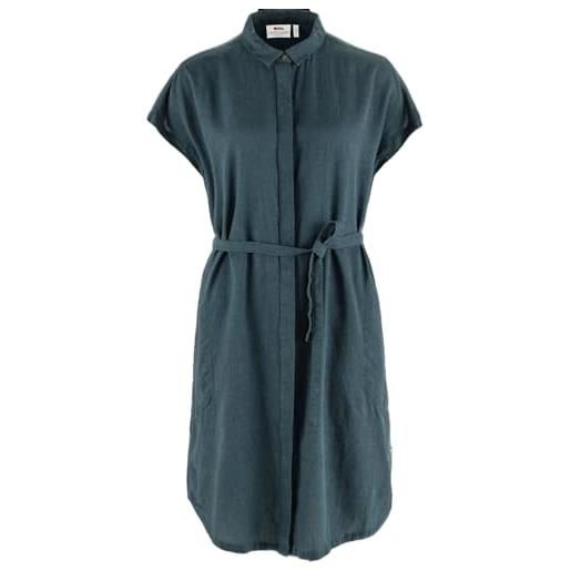 Fjällräven fjallraven övik hemp dress w abito, grigio, l donna