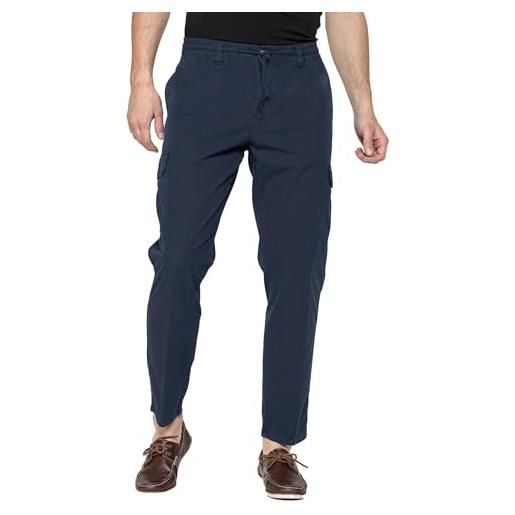 Timezone Pantaloni Cargo Uomo Benito, Taglio Sciolto, Lavabili In Lavatrice, Chiusura Con Bottone E Zip - 2