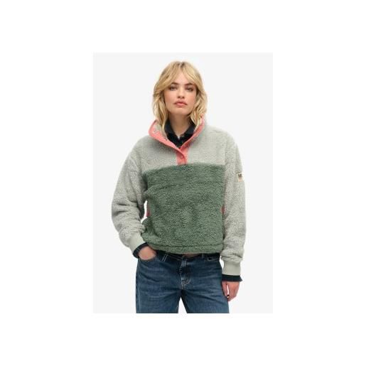 Superdry per donna. W2012349a pile super morbido green mash up [3244935], casual, verde, poliestere