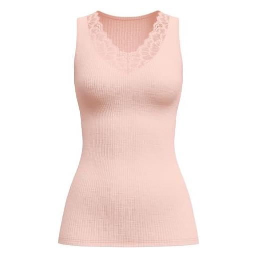 CALIDA silky wool joy top senza maniche, pearl blush, 42-44 donna